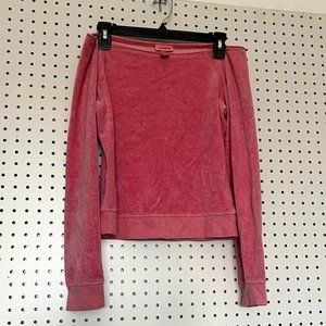 Express Pink Velour Sweatshirt